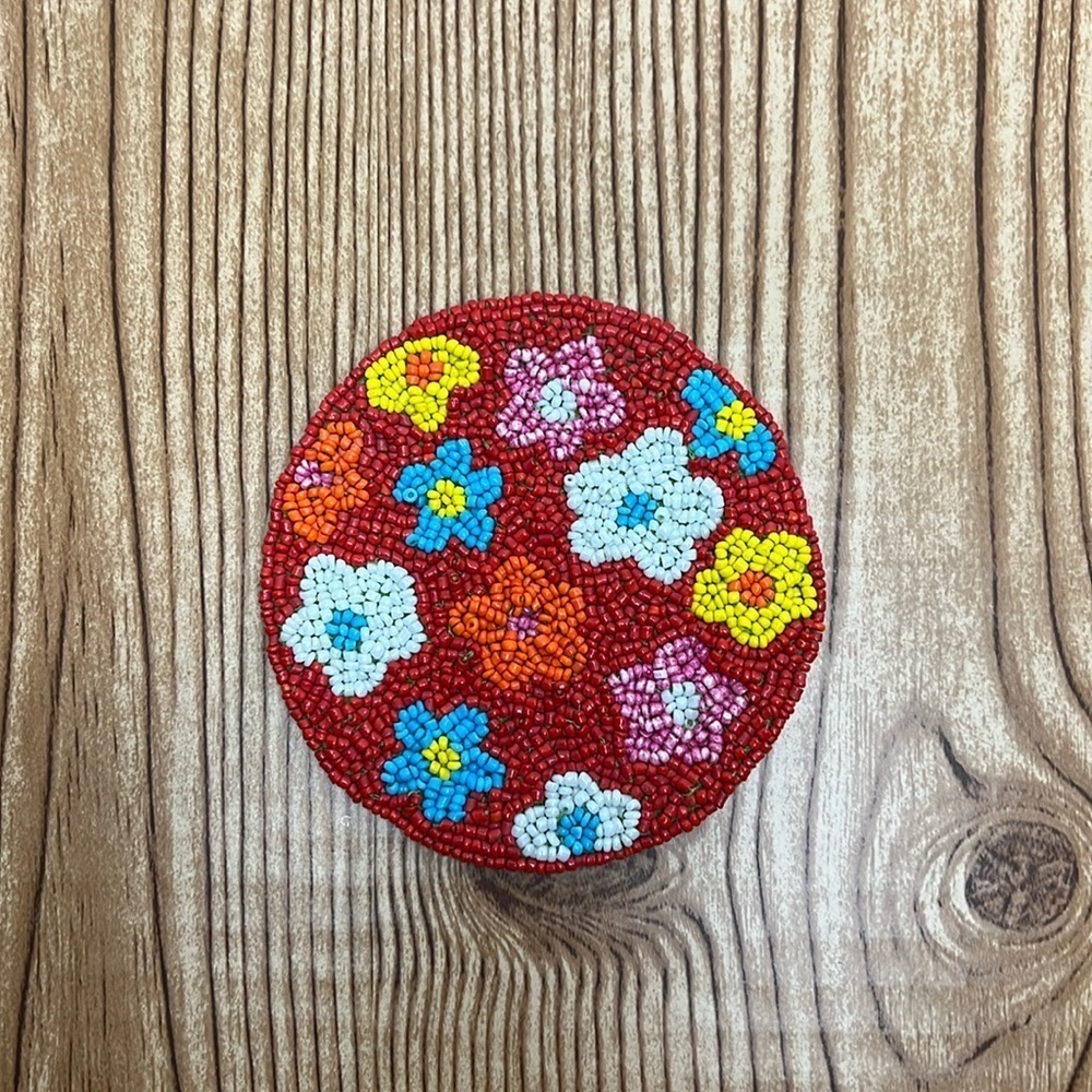 Handmade beaded coaster